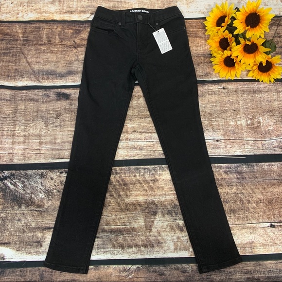 Girls black jeans by Lands’ End are NWT. Size 7 S - Picture 5 of 9